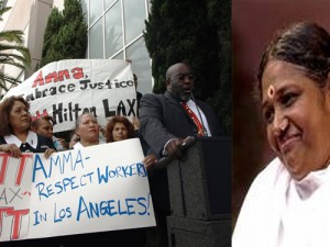 Amma Critics Protested In Front Of The Hilton LAX In 2007 & 2008