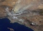 NASA image of Los Angeles from space showing the smoke from the wild fires.